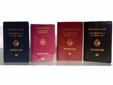 Reisepasshülle Ausweishülle Schutzhülle Etui Pass Rot Transparent Blau Schwarz