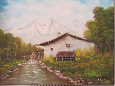 Ölgemälde Alte Mühle am