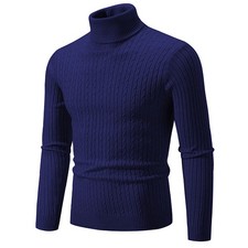 Herren Rollkragen Pullover Winter Warm Sweater Langarm Strickhemd S-3XL