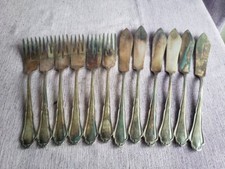 Wilkens Martin Barbara 90 Silber FischBesteck 6-Pers Fischmesser Fischgabel 12Te