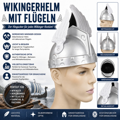 Wikingerhelm mit flügeln - wikingerhelm,