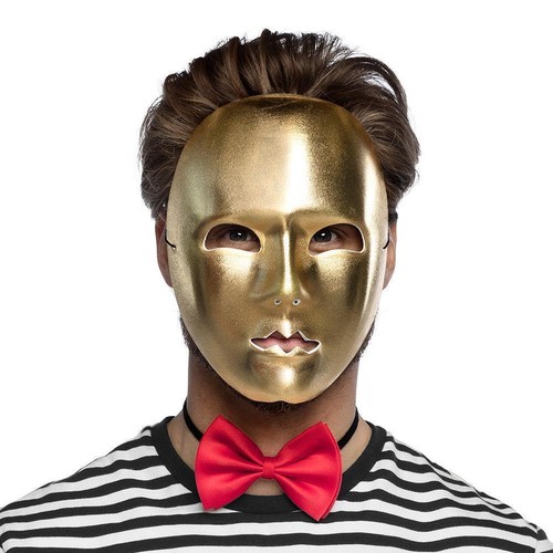 Gesichtsmaske gold pantomime - gesichtsmaske,