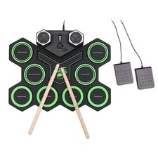 9 Pads-Schlagzeug Elektronisch Drum Set Aufrollbar Elektrisches Schlagzeug-Pad