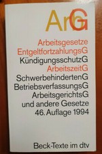 Arbeitsgesetze 46. Auflage 1994 Beck-Texte im dtv