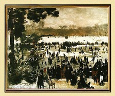 IMPRESSIONISMUS AUGUSTE RENOIR SCHLITTSCHUHLÄUFER 1868 auf Leinwand 15 im Rahmen