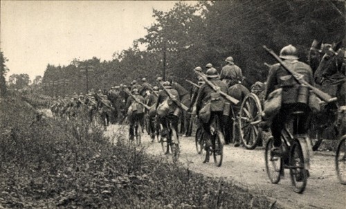 Französische soldaten - ak,