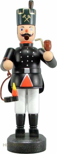 Smoking figure miner with lamp