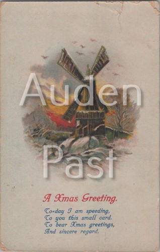 Ein weihnachtsgruß windmühle - ein,