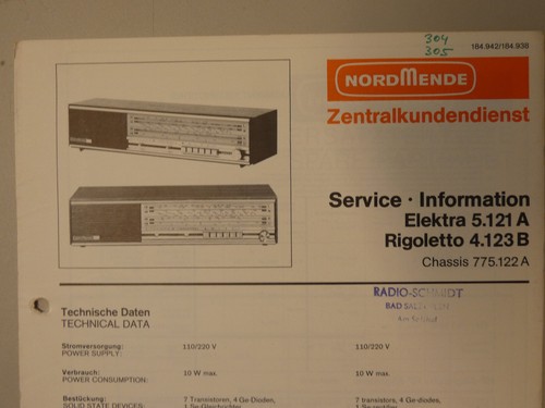 Nordmende elektra rigoletto - elektra,