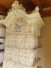 Antiker Kachelofen Kacheln mehrfarbig Meissen