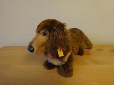 Original Steiff 4157 / 35 - Waldi Langhaardackel ca.50 cm Braun