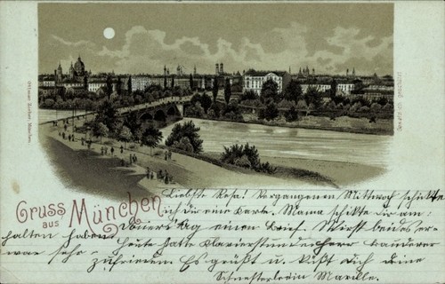 Mondschein litho münchen - mondschein,