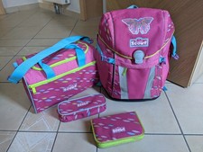 SCOUT Sunny Pink Butterfly Schulranzen Mädchen 4tlg. - guter gebrauchter Zustand