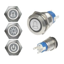19mm edelstahl taster mit - 22/19mm,