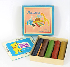 DDR Original Modelliermasse Plastilina Plastilline VEB Varia Mügeln Knete OVP