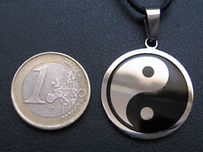 Yin & Yang Anhänger Edelstahl Ketten Anhänger Edelstahl + schwarz  /   630