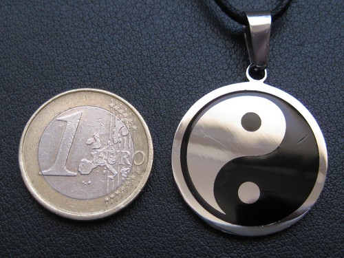 Yin yang anhänger edelstahl - yang,