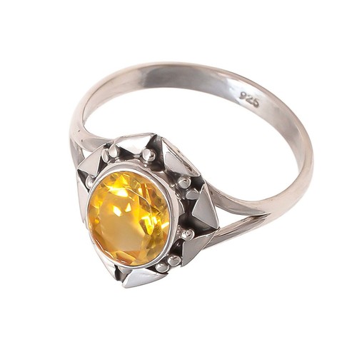 Citrin ovalschliff edelstein - citrin,