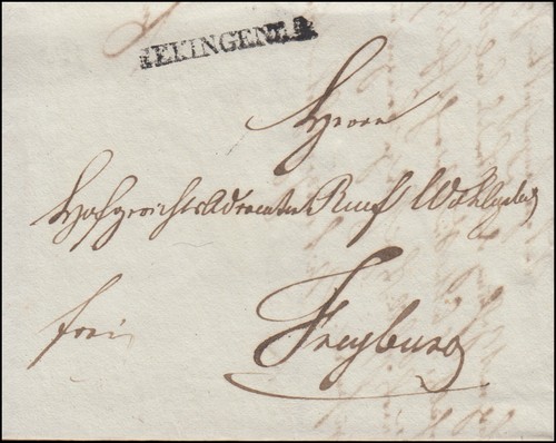 Baden vorphilatelie faltbrief - baden,