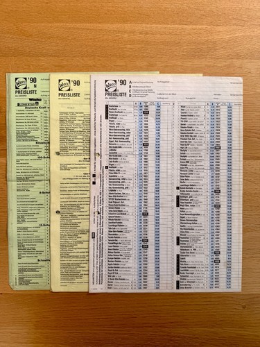 Weco feuerwerk 1990 preisliste - feuerwerk,