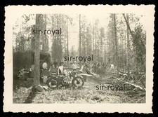 Salla Lappland 1941 - Wehrmacht IR 392 Motorrad Krad KFZ Finnland WK2 Foto 9x7cm