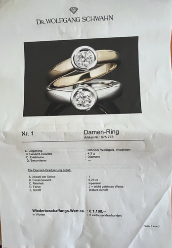 Damen solitär diamantring - damen,