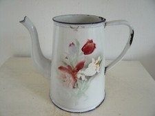 Alte Emaille Kanne Krug Shabby