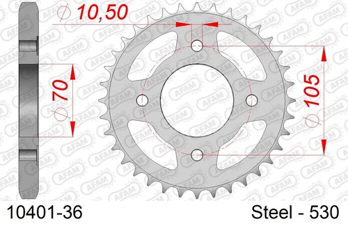 Kettenrad afam 10401 - kettenrad, 10401-36