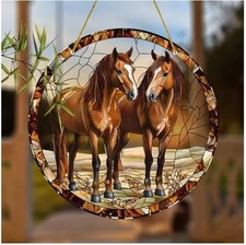 Acrylbild Fensterbild Pferde