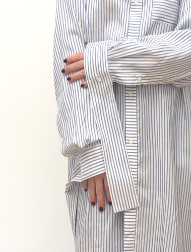Lange seidenbluse gestreift - seidenbluse,