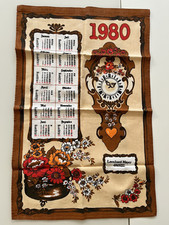 1980 Kalender Geschirrtuch
