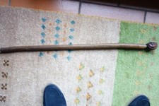 Wanderstock 92 cm Taguanuss Spazierstock Antlitz Mensch Gehstock Metallspitze 9