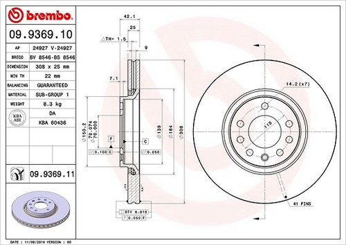 Brembo bremsscheibe - 2x,
