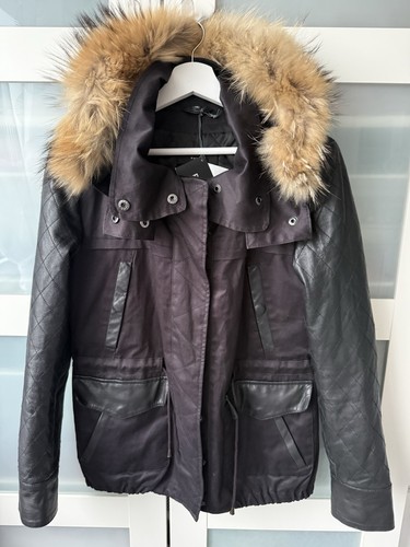 Jacke leder echtpelz fell - jacke,
