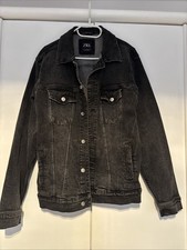 Zara Jeansjacke, schwarz-grau