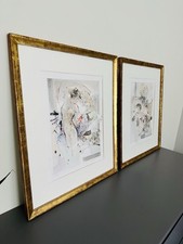 Gabriele Mierzwa Maskerade Original Lithographie Kunst Signiert Sammler