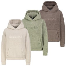 Damen Teddyfleece Hoodie mit