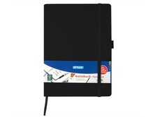 Notizbuch schwarz kariert - a5,