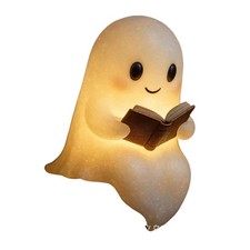 Niedliche Geister Lampe mit LED Licht - Perfekt als Nachtlampe fürs Kinderzimmer