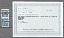 Deutsches Reich KORBDECKEL 319 BP gestempelt als Paar (Befund BPP OECHSNER)