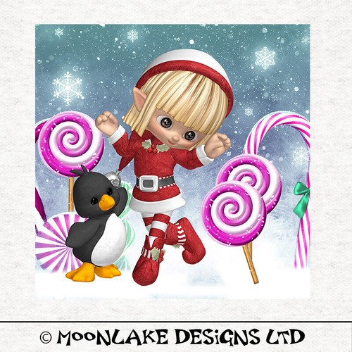 Weihnachtselfe und pinguin - weihnachtselfe,