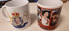 2 Keramiktassen Kaffeepott London Königshaus Queen Charles Sammeltasse Unbenutzt