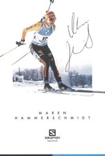Handsignierte Autogrammkarte von Maren Hammerschmidt - BIATHLON