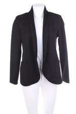 zebra Blazer Kunstleder Schalkragen S schwarz