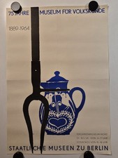 Plakat Bert Heller Museum Volkskunde Pergamonmuseum Krug 1964 Original DDR A2