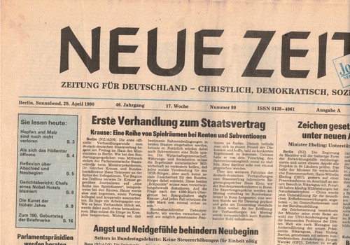 Ddr zeitung neue - zeitung, berlin