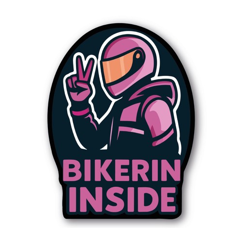 Bikerin inside sticker - bikerin,