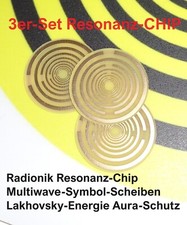 Lakhovski Chip 3er-Set Resonanz-Disc Radionik Elektro-Schutz Aura Chi Harmonie