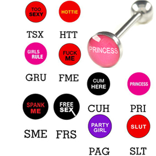 Zungen piercing logo motiv - zungen,