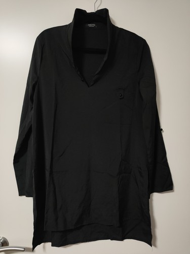 Schwarze tunika mit stehkragen - schwarze,